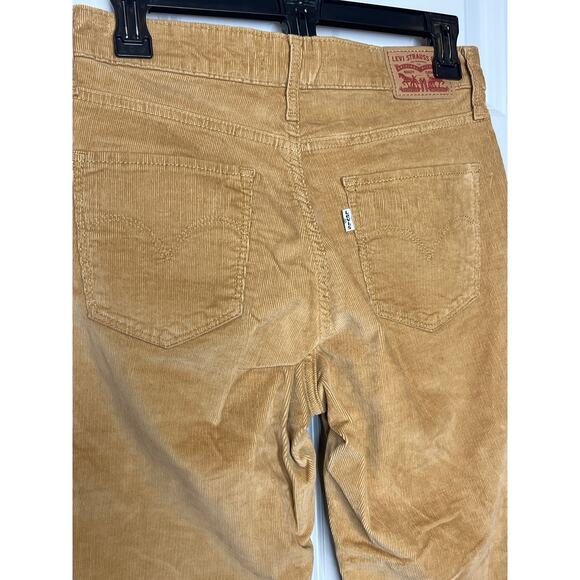 Levi's 721 High Rise Skinny Size 27 Button Fly Corduroy Jeans Tan / Brown - Picture 3 of 8